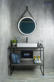 Раковина Gid Nc9399 52225 накладная белая / черная 60x34x11